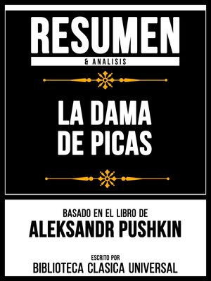 cover image of Resumen & Analisis--La Dama De Picas--Basado En El Libro De Aleksandr Pushkin